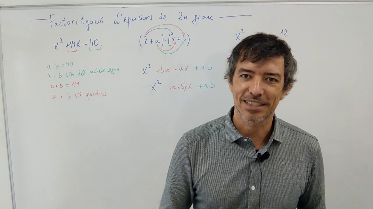 V0. UD-3. EQUACIONS. Factorització d'equacions de 2n grau. de Germán Gil Gonell
