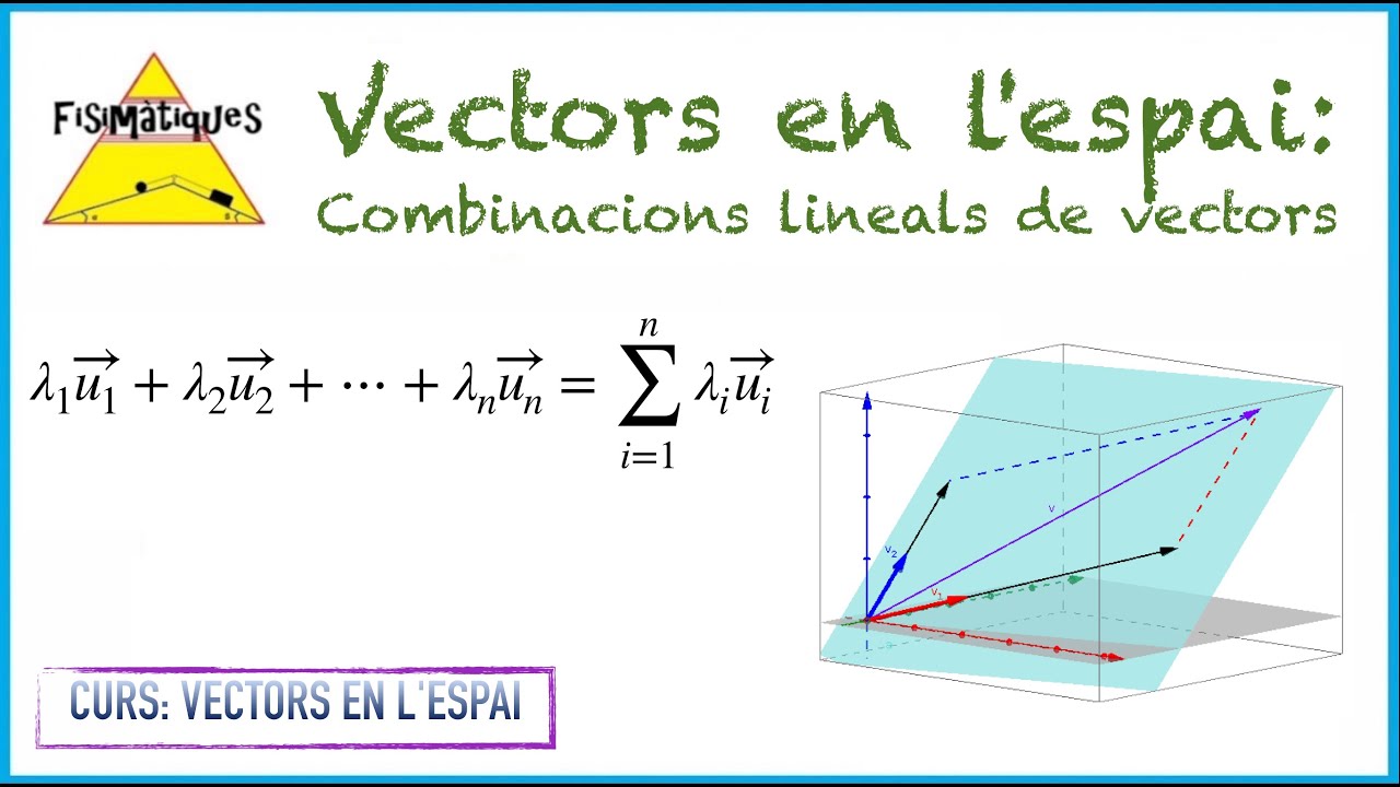 5.0. CURS VECTORS EN L'ESPAI. Combinacions lineals de vectors (Teoria) de Fisimatiques