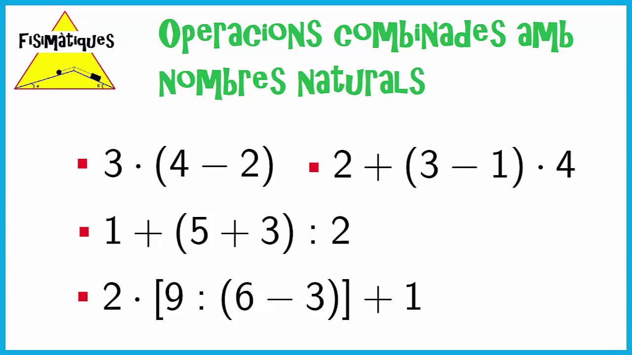Operacions combinades de nombres naturals, parèntesis i claudàtors de Fisimatiques
