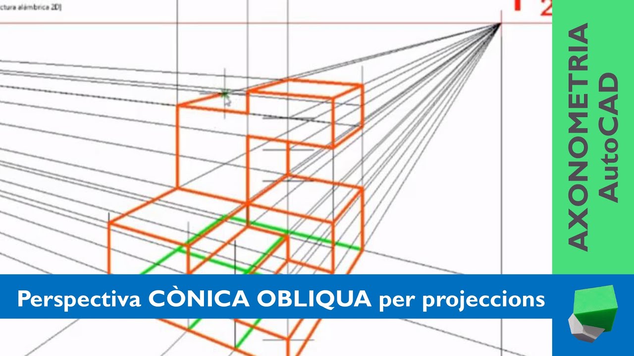 Perspectiva cònica OBLIQUA per projeccions de Josep Dibuix Tècnic IDC