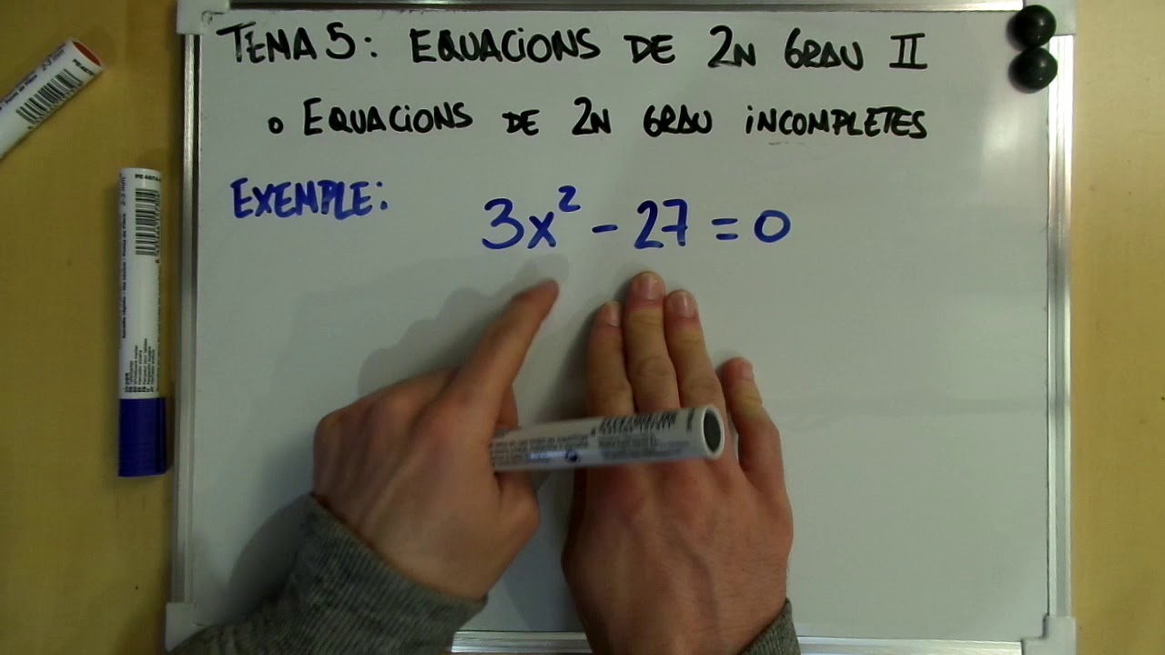 Equacions de Segon Grau II - Matemàtiques 3r d'ESO - IES Eugeni d'Ors (Vilafranca del Penedès) de Santi Migliorelli Falcone