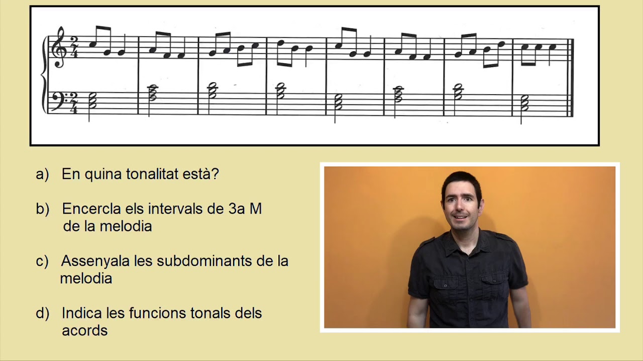 Anàlisi musical: tonalitat, intervals, graus de l'escala (exercici) de Carles Mas Gari