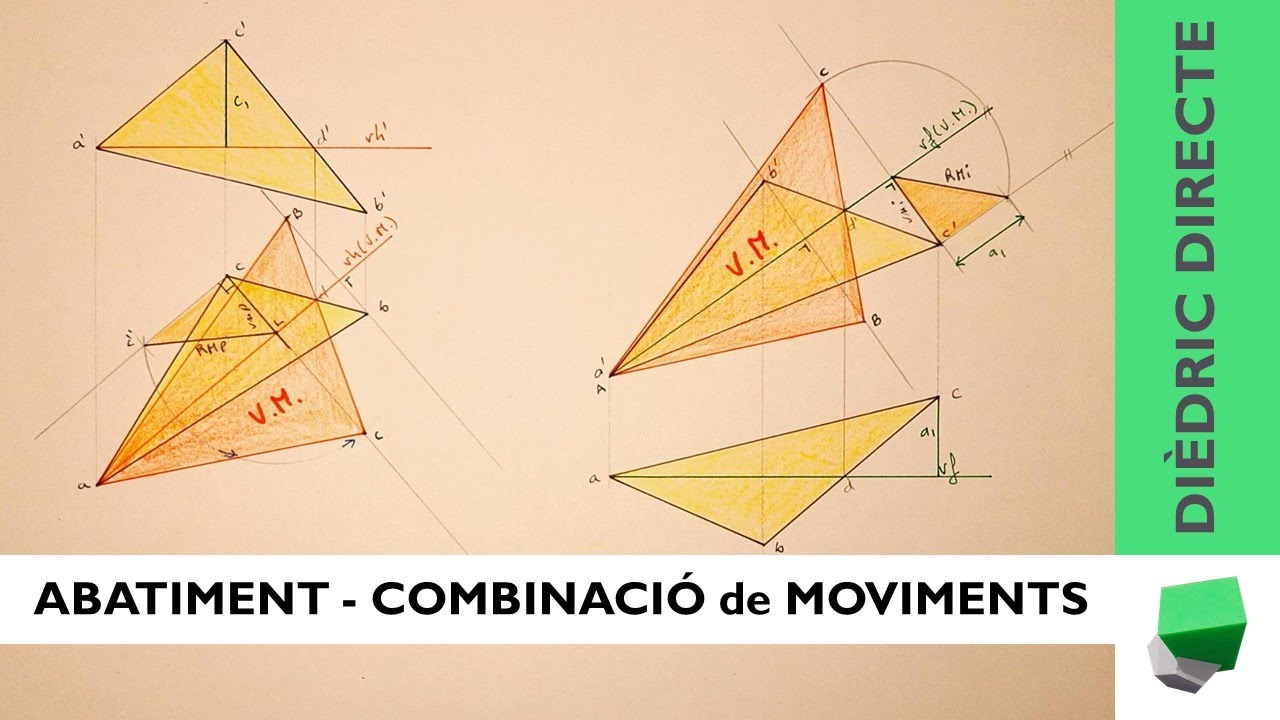 ABATIMENT en el pla frontal i horitzontal - Moviments - Dièdric directe de Josep Dibuix Tècnic IDC