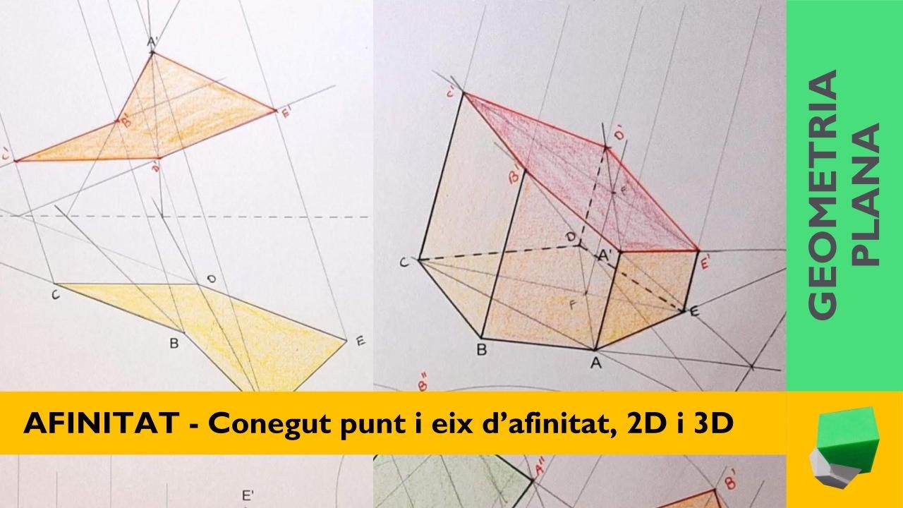 AFINITAT - Conegut eix d'afinitat i punt afí - Transformacions anamòrfiques - Geometria plana de Josep Dibuix Tècnic IDC