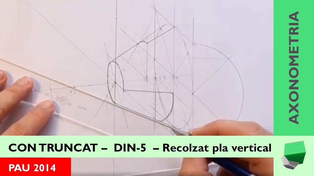 Perspectiva DIN5 - Con truncat recolzat al pla vertical - PAU 2014 de Josep Dibuix Tècnic IDC