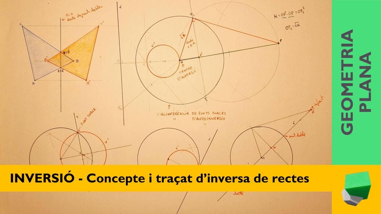 INVERSIÓ concepte i transformació de rectes - Transformació anamòrfica - Geometria plana de Josep Dibuix Tècnic IDC