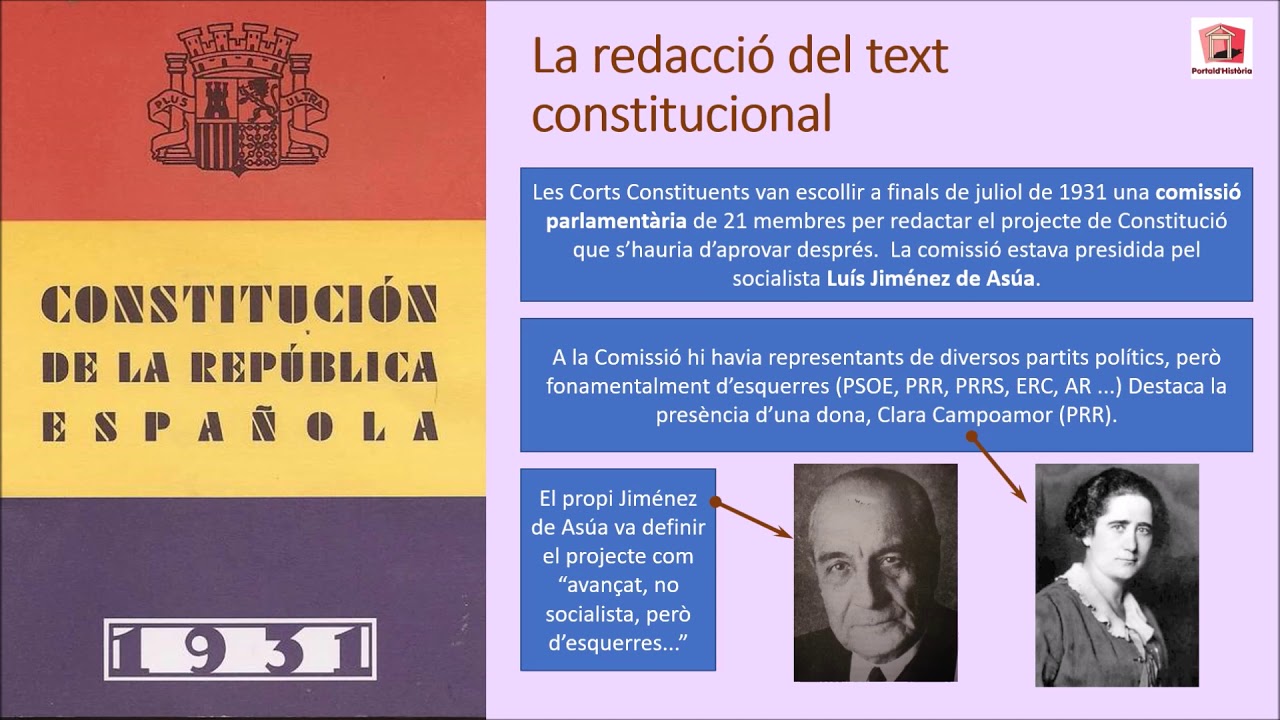 LA SEGONA REPÚBLICA ESPANYOLA. Capítol II - La Constitució de 1931. de jordicastellví