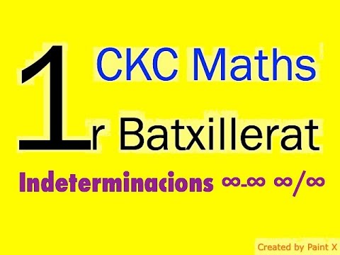 CKC Maths-1r bat- Indeterminacions ∞ - ∞ i ∞/∞ de Curiosity killed the cat: Maths