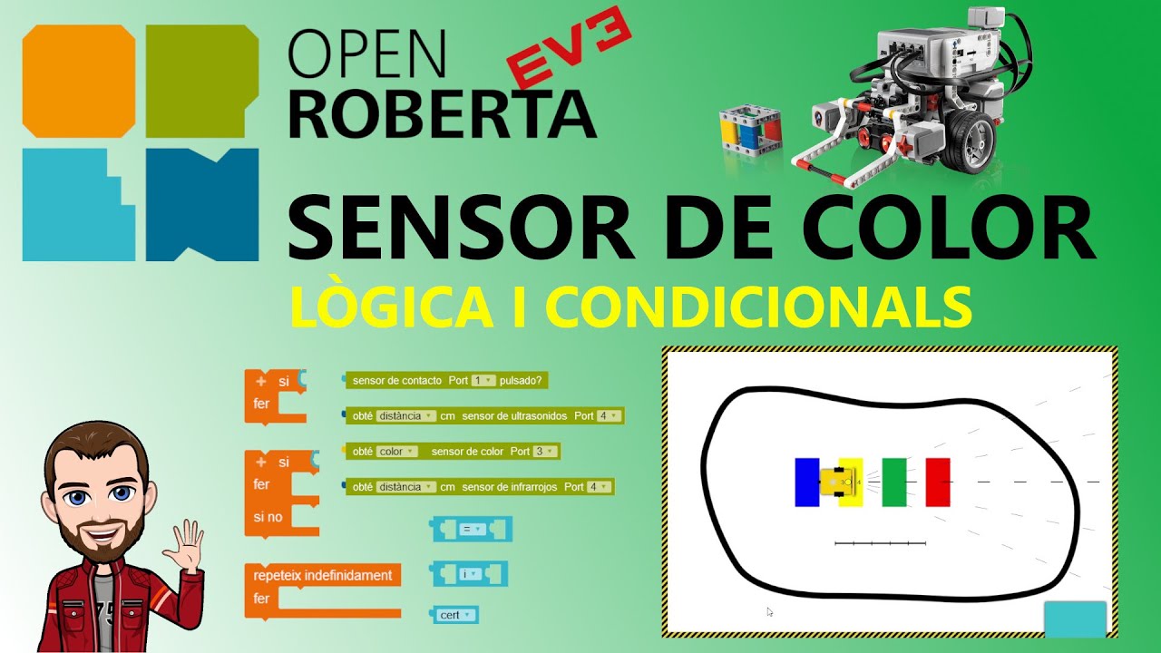 🤖 Open Roberta Lab EV3 - Sensor de Color, Lògica i Condicionals de Marc Vendrell Tecnologia