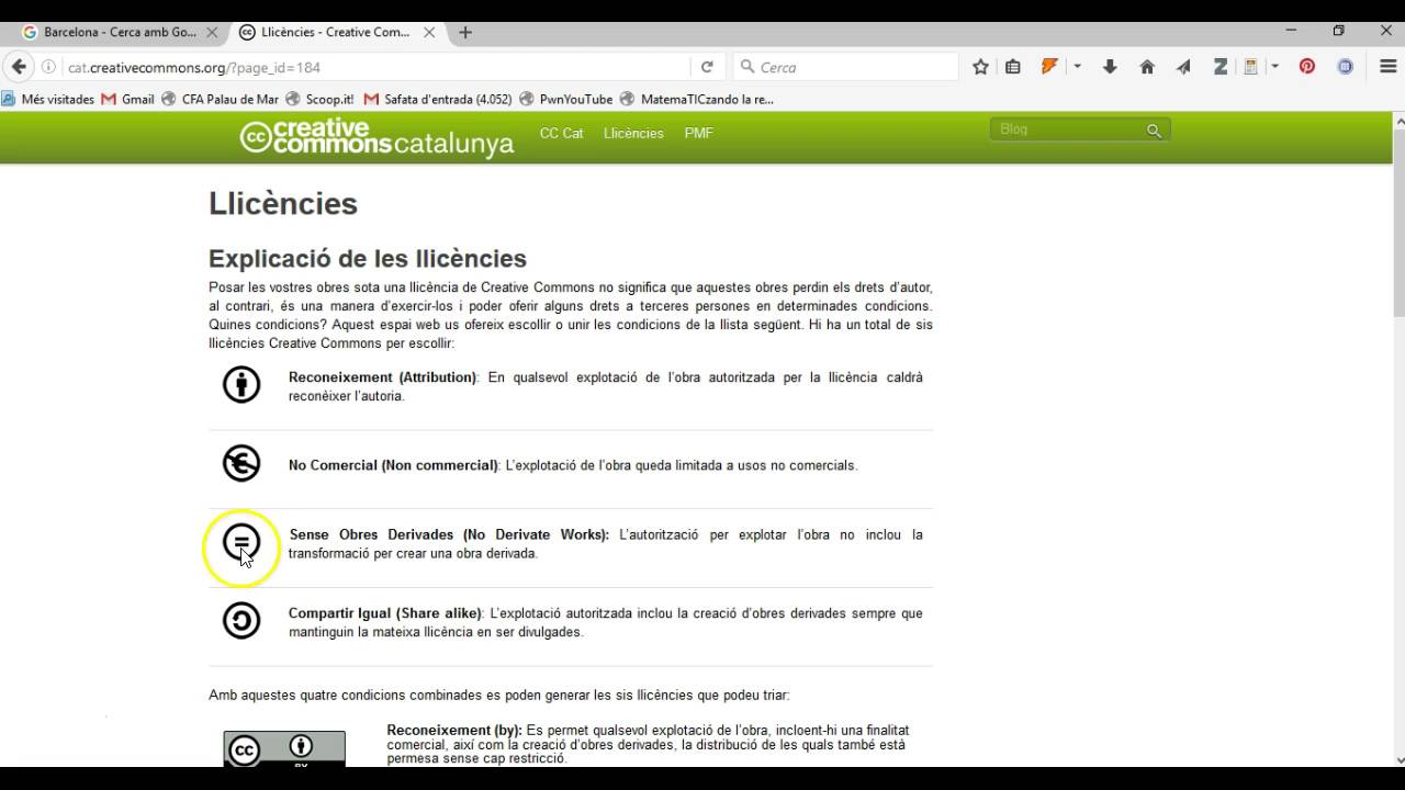 Les llicències Creative Commons de Joan Padrós Rodríguez
