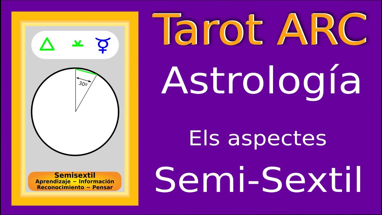 Els aspectes astrològics ~ Aspecte de Semisextil ~ Tarot ARC de Escola de Saviesa