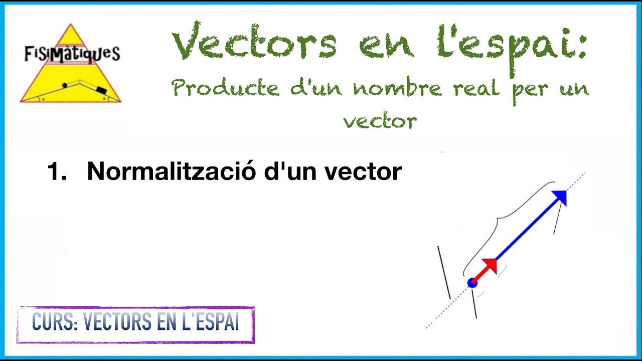 4.0.3. CURS VECTORS EN L'ESPAI. Producte d'un nombre real per un vector (Teoria: normalització) de Fisimatiques