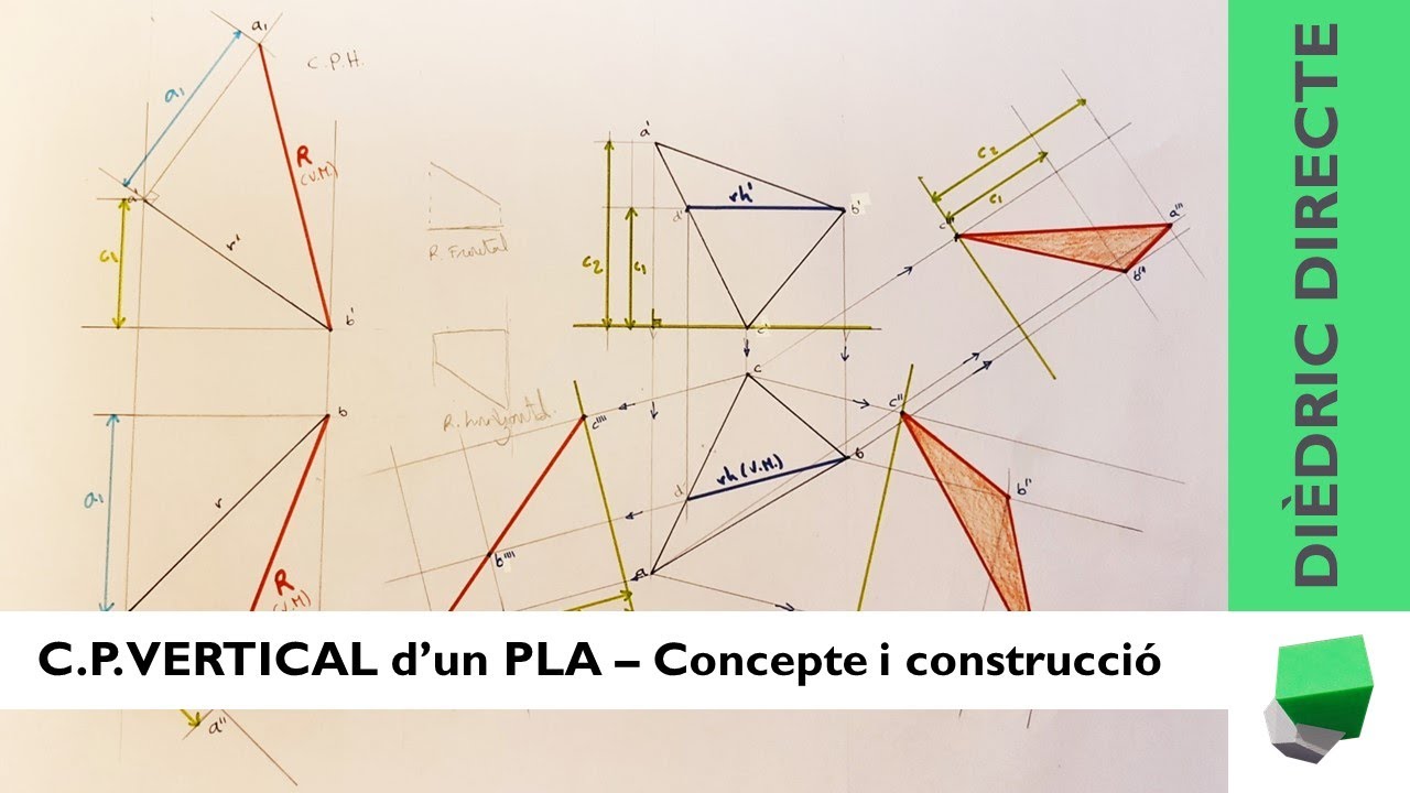 CANVI DE PLA VERTICAL d'un PLA OBLIC - Concepte i procediment - Moviments - Dièdric directe de Josep Dibuix Tècnic IDC