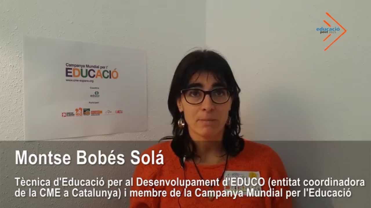 Campanya Mundial per l’Educació: Reptes a assolir i noves propostes - Montse Bobés i José Mansilla de Fundació Bofill