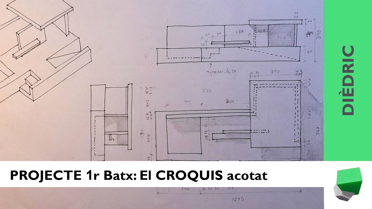 Croquis del projecte de 1r de Batxillerat 2019/20 de Josep Dibuix Tècnic IDC