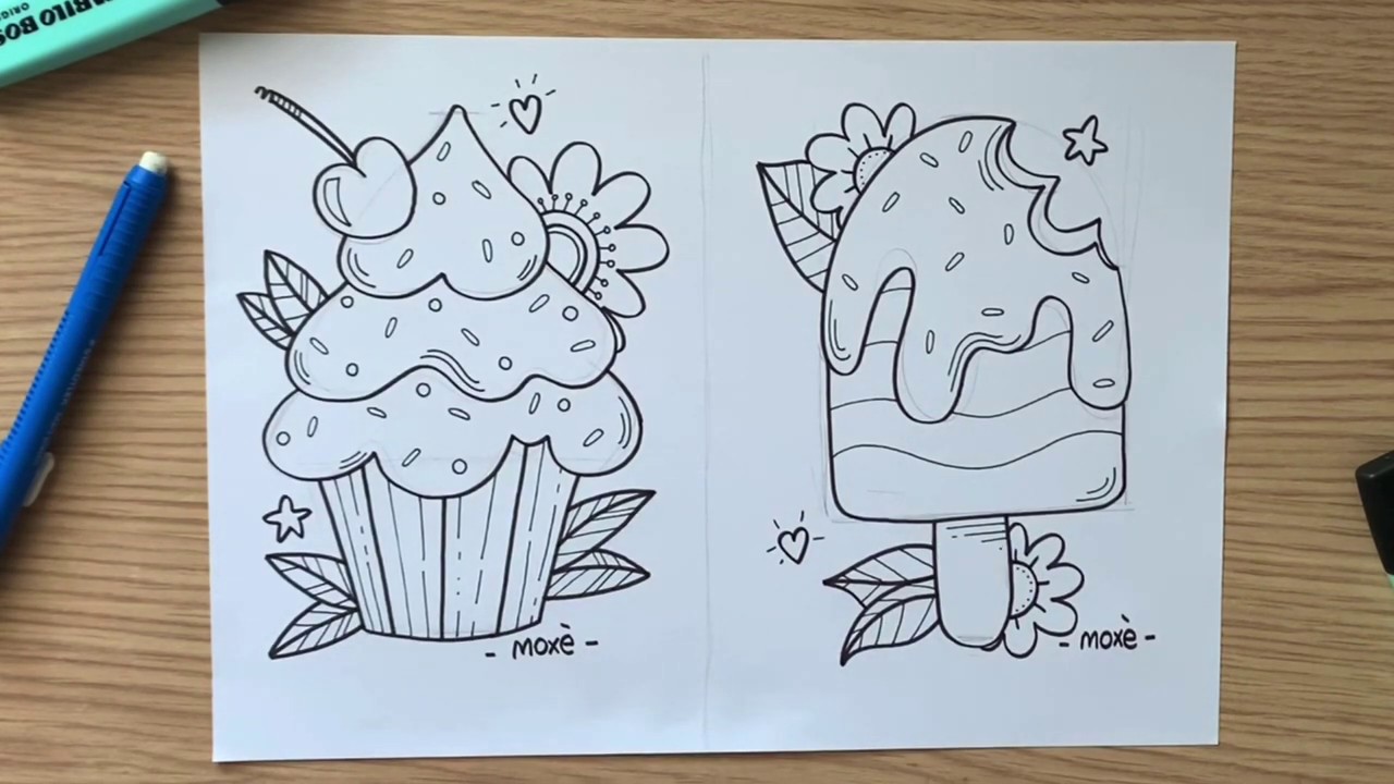 Com dibuixar un gelat de María José F S