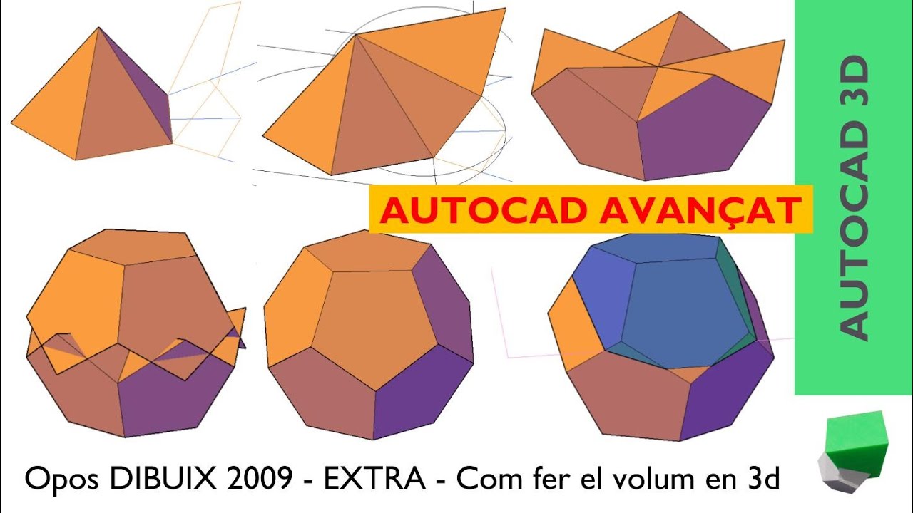 Oposicions DIBUIX 2009 - EXTRA - Resolució 3D amb Autocad - DODECAEDRE de Josep Dibuix Tècnic IDC