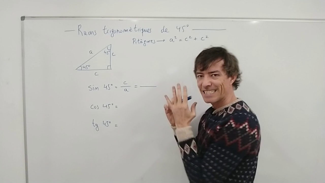 V1. UD-5. Trigonometria. Raons trigonomètriques de 45° de Germán Gil Gonell