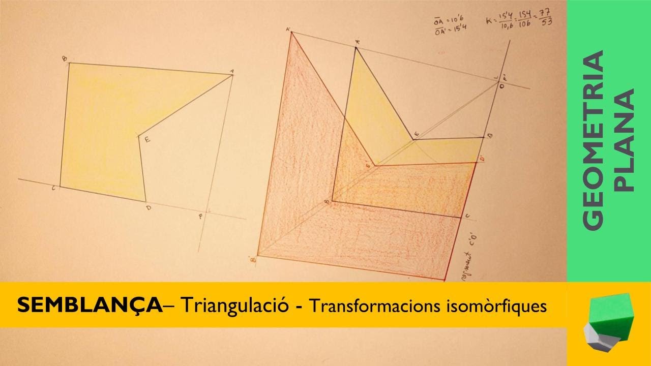 SEMBLANÇA (triangulació) . Transformacions isomòrfiques de Josep Dibuix Tècnic IDC