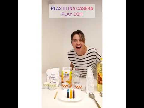 Como hacer PLASTILINA CASERA RÁPIDA (Play-Doh comestible) de mel i sucre educació Infantil
