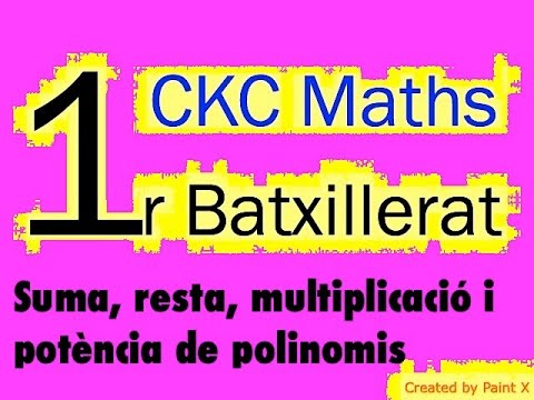 CKC Maths- 1r bat- Operacions amb polinomis (suma, resta, multiplicació i potència) de Curiosity killed the cat: Maths