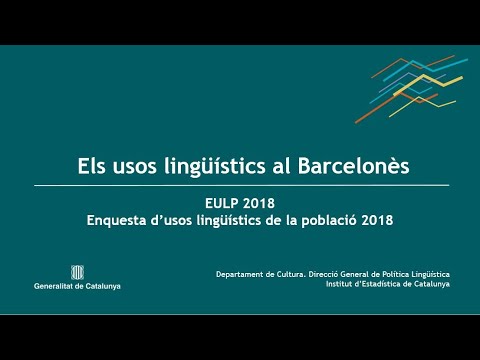 Enquesta d’usos lingüístics de la població (EULP) 2018 al Barcelonès. Directe de Llengua catalana