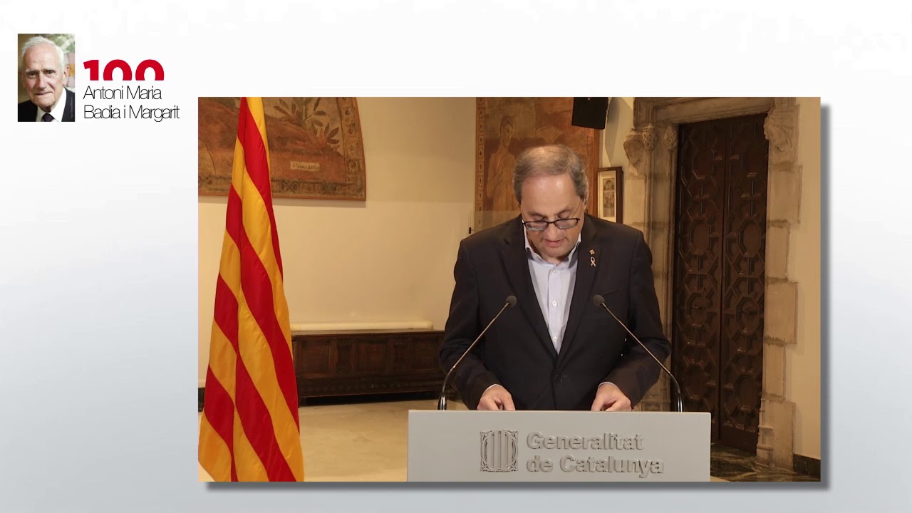 Testimoni de Quim Torra, president de la Generalitat de Llengua catalana