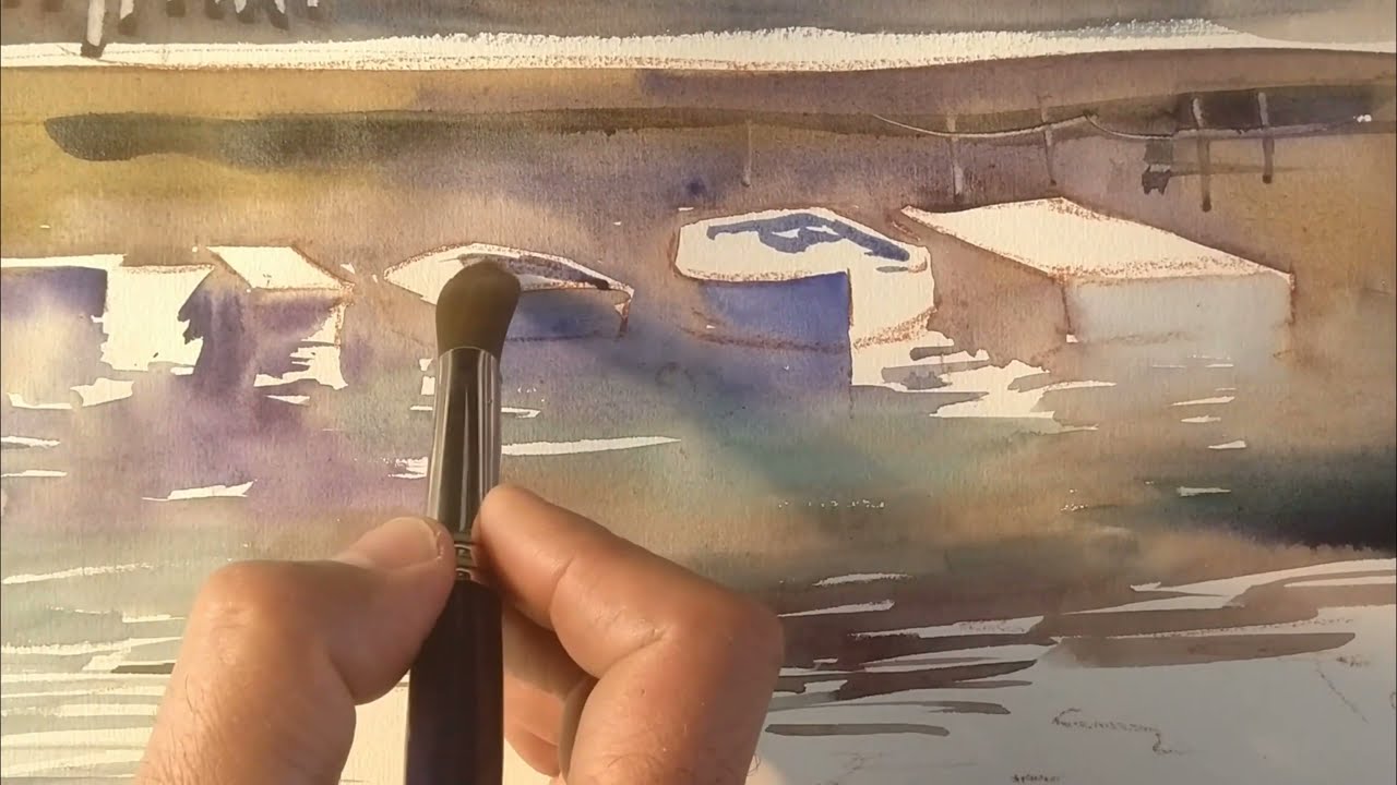 Execució Aquarel·la del moll de Barcelona (càmera ràpida), Time-lapse de LeopoldaOlda