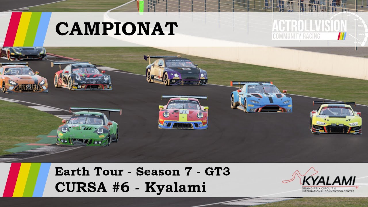 🏆 Campionat ACC GT3 EARTH TOUR - Cursa #6 KYALAMI - ActrollVision Community Racing de A tot Drap Simulador