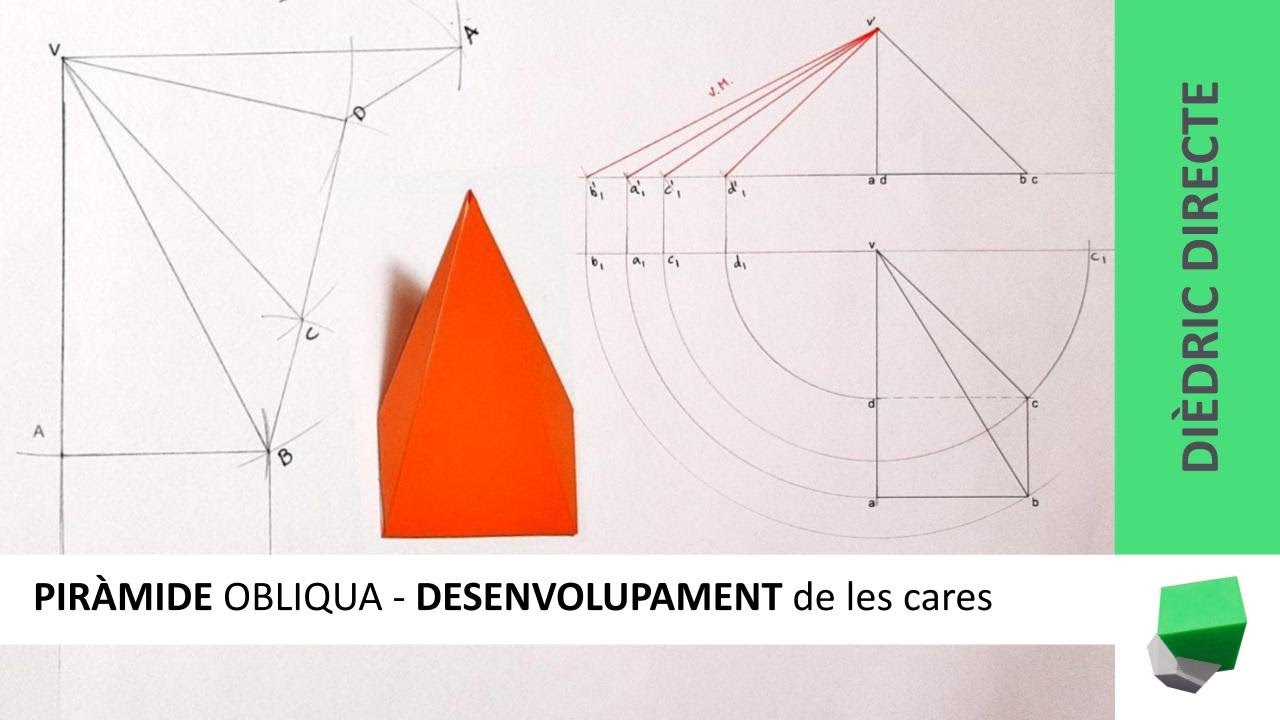 🤔Saps com fer el DESENVOLUPAMENT o desplegament d'una piràmide obliqua❓ - PAU 2000 - Dièdric directe de Josep Dibuix Tècnic IDC