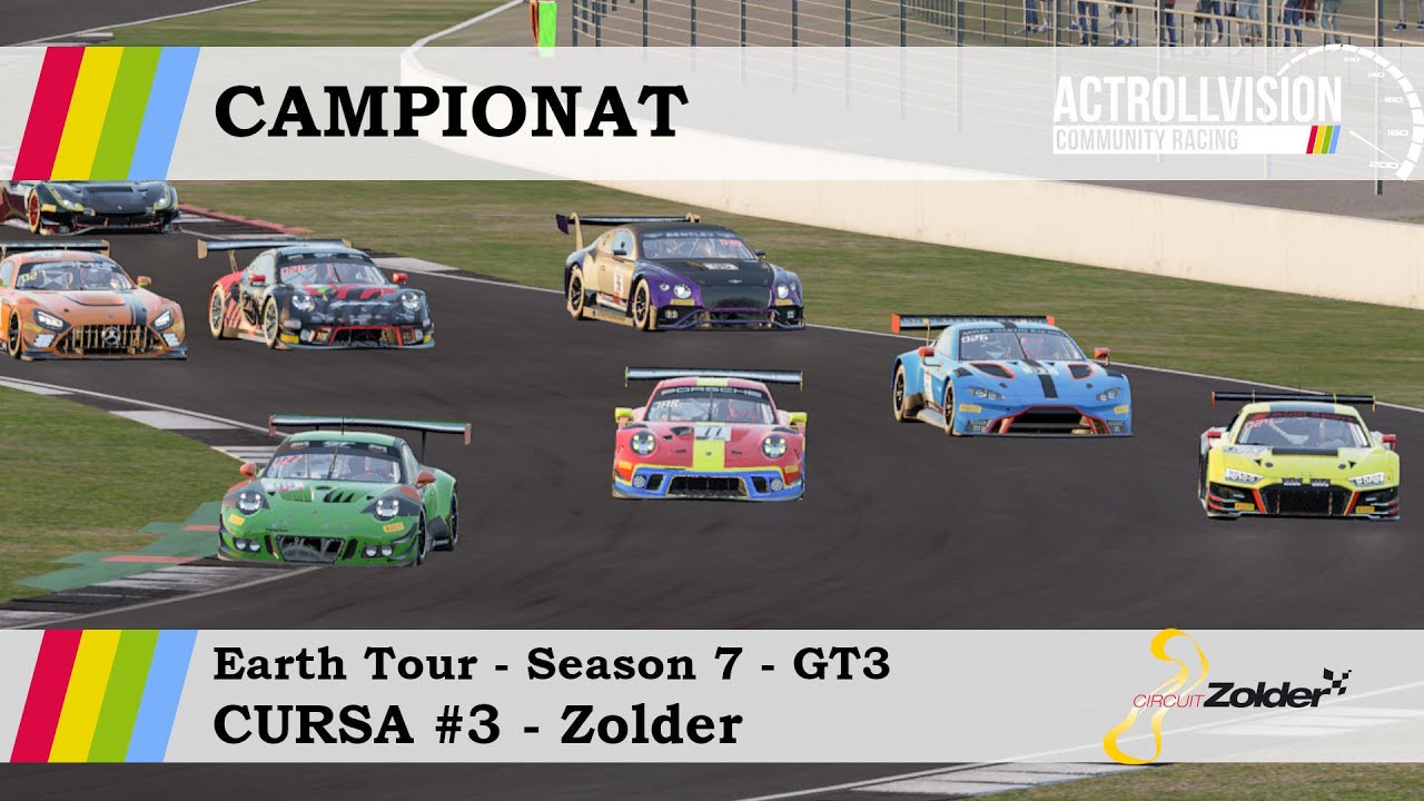 🏆 Campionat ACC GT3 EARTH TOUR - Cursa #3 ZOLDER - ActrollVision Community Racing de A tot Drap Simulador