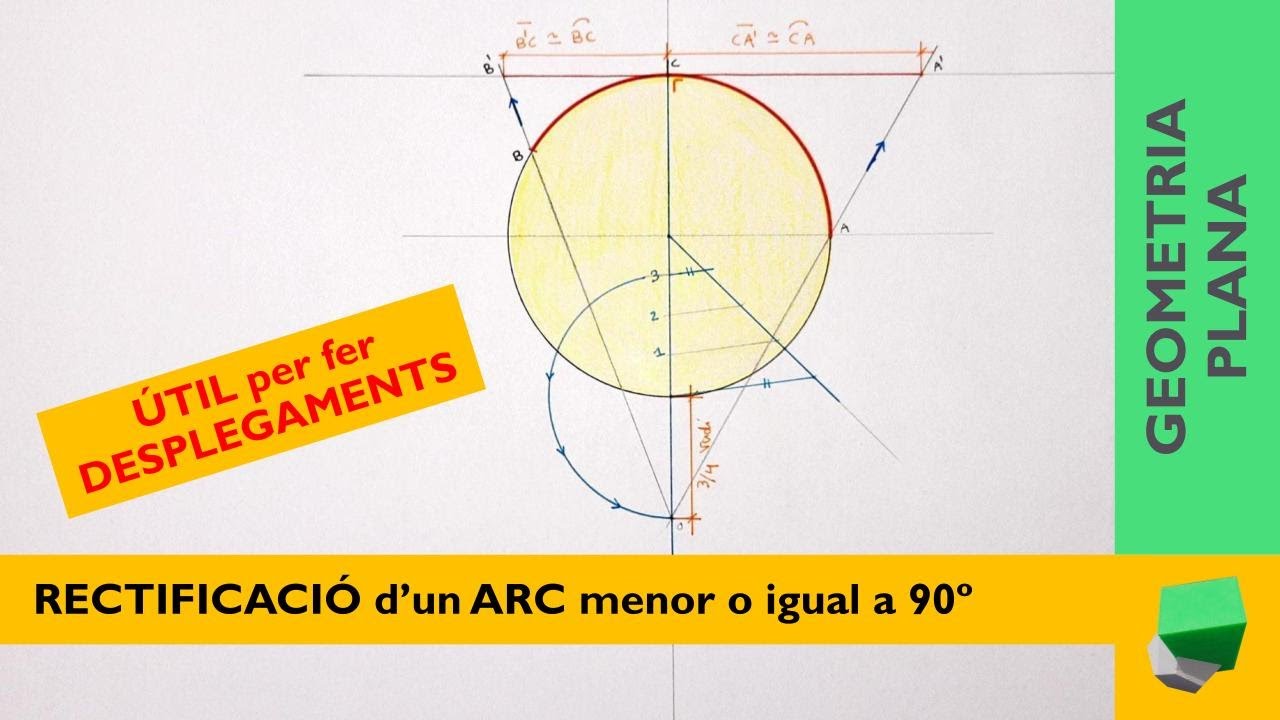 🤩 Vols saber les utilitats de la RECTIFICACIÓ d'un ARC de ⚪ circumferència❓ Geometria Plana de Josep Dibuix Tècnic IDC
