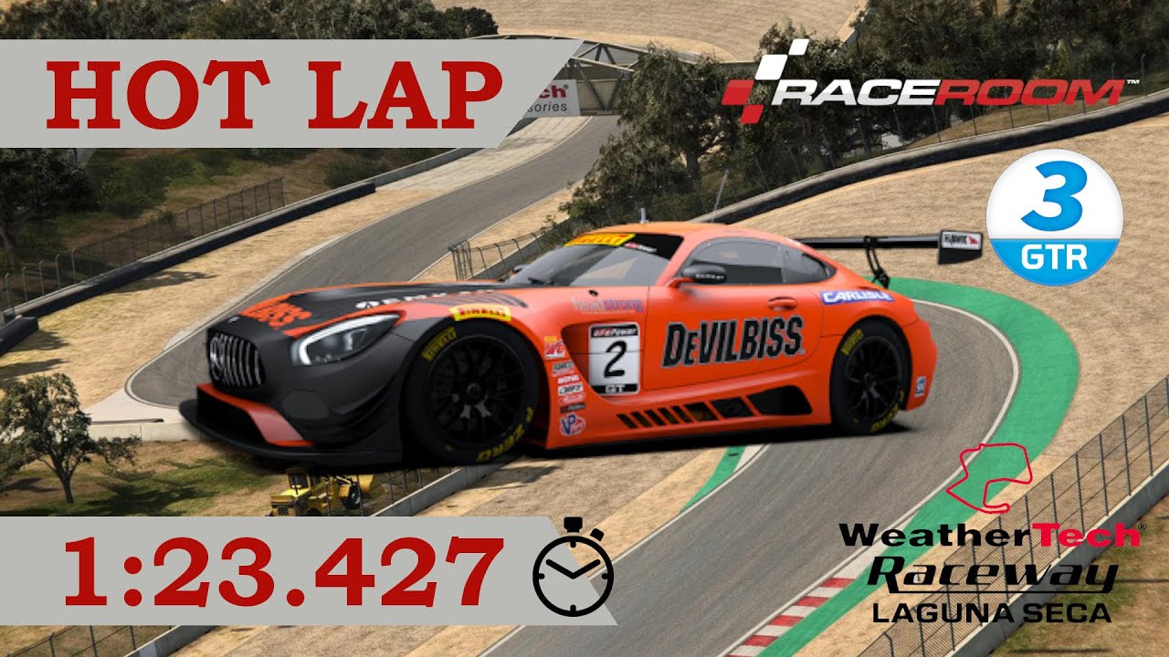 HOT LAP - WeatherTech Raceway Laguna Seca - Mercedes AMG GT3 - RaceRoom de A tot Drap Simulador