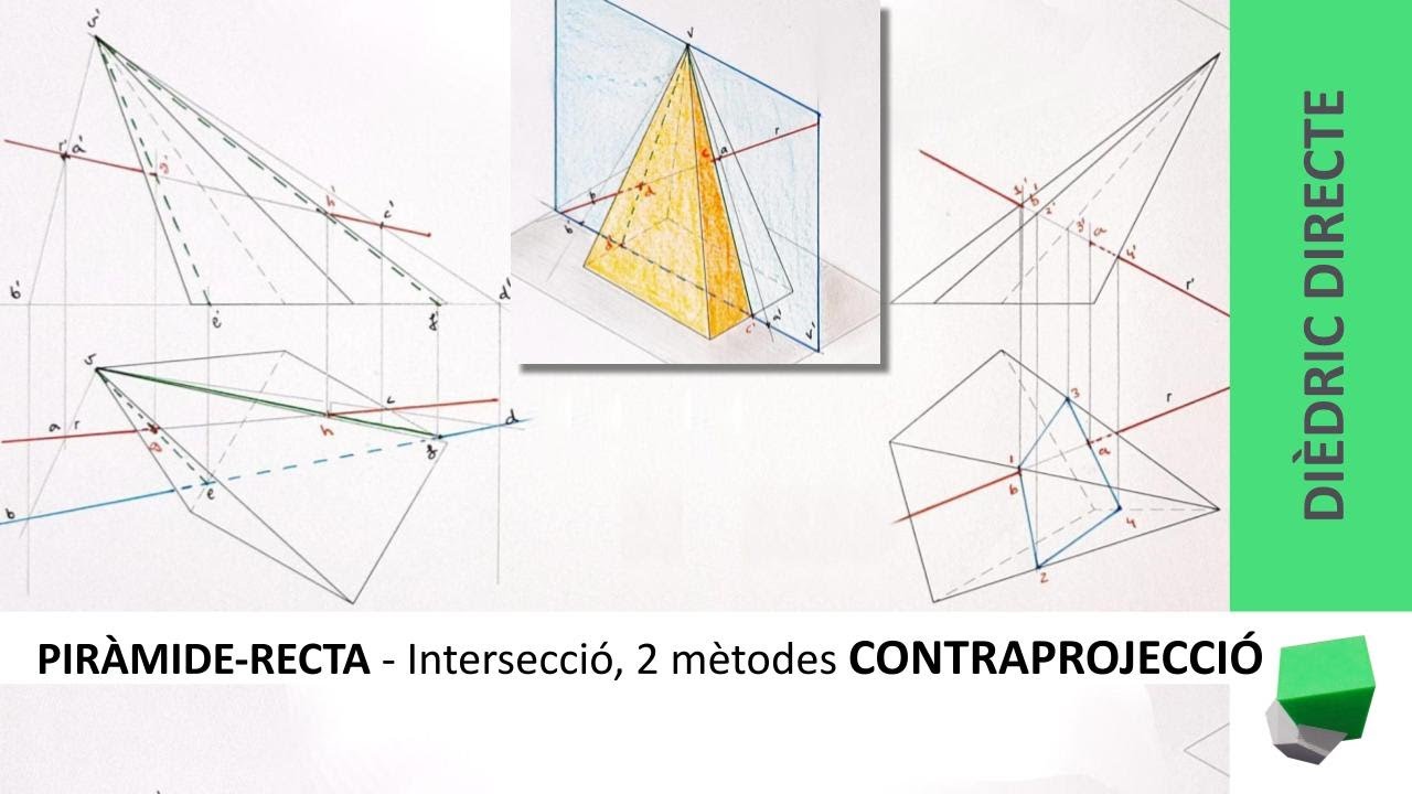👉😍Vols aprendre què és la CONTRAPROJECCIÓ❓, t'ajudarà a resoldre interseccions de COSSOS REGLATS de Josep Dibuix Tècnic IDC