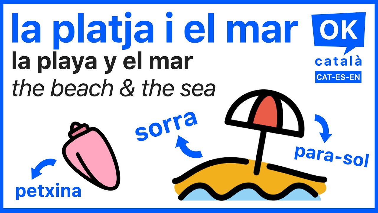 La platja i el mar: vocabulari en català / La playa y el mar / The beach & the sea | OK CATALÀ | 4K de OK CATALÀ