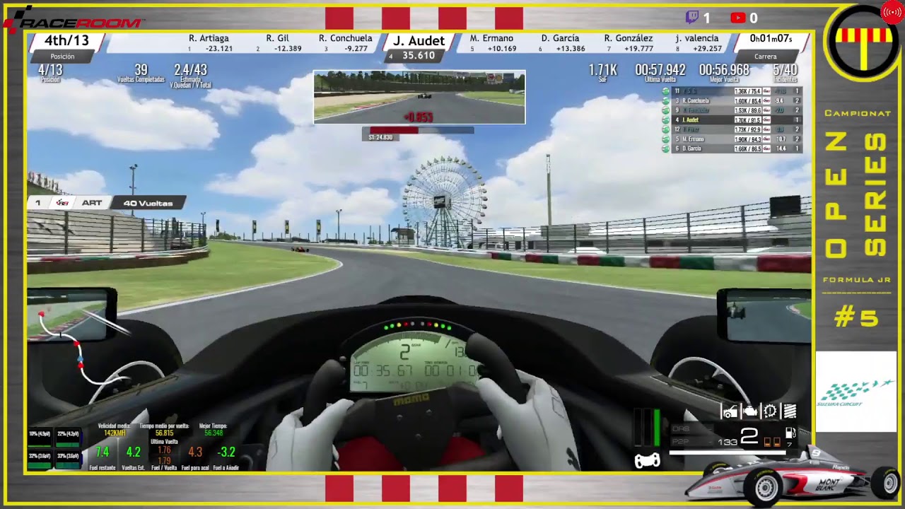 Cursa #5 Suzuka East - Open Series FormulaJR - Raceroom Spain de A tot Drap Simulador