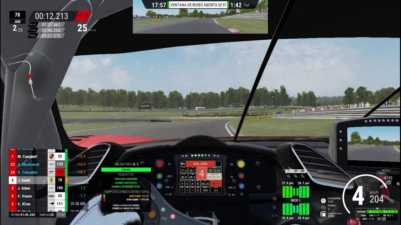 OULTON PARK | Ferrari 488 GT3 | Assetto Corsa Competizione - PC de A tot Drap Simulador