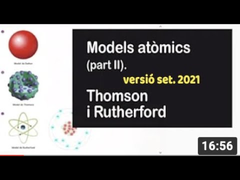 Models atòmics part II Thomson i Rutherford Versió SET 2021 de profefaro