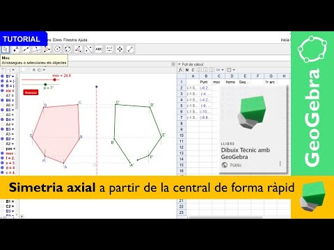 Simetria axial dinàmica amb GeoGebra a partir d'una central - Tutorial 2 Geogebra de Josep Dibuix Tècnic IDC