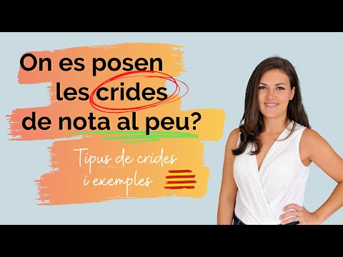 Com es posen les CRIDES de NOTA al PEU? | Tipus i exemples 👌 | CATALÀ ✅ de Parlem d'escriure en català