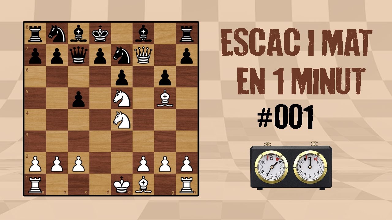 Escac i mat en 1 minut #001 || Cavalls assassins de Escacs en Català