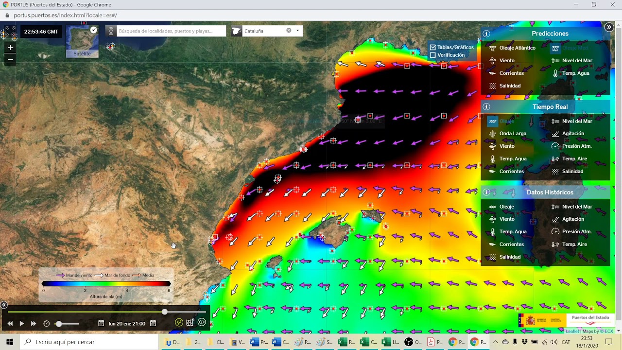 Temporal Marítim molt important. Anàlisis situació marítima 19/01/20 de La Meteo Del Nerin i el Van der Laan