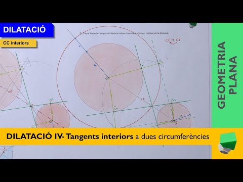 🤔 Vols aprendre a fer les TANGENTS ✖️ INTERIORS de 2 circumferències ⭕ per DILATACIÓ❓ - Mètode 2 - de Josep Dibuix Tècnic IDC