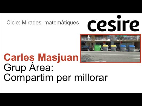 Mirades Matemàtiques: "Grup Àrea: Compartim per millorar" Carles Masjuan de CREAMAT1