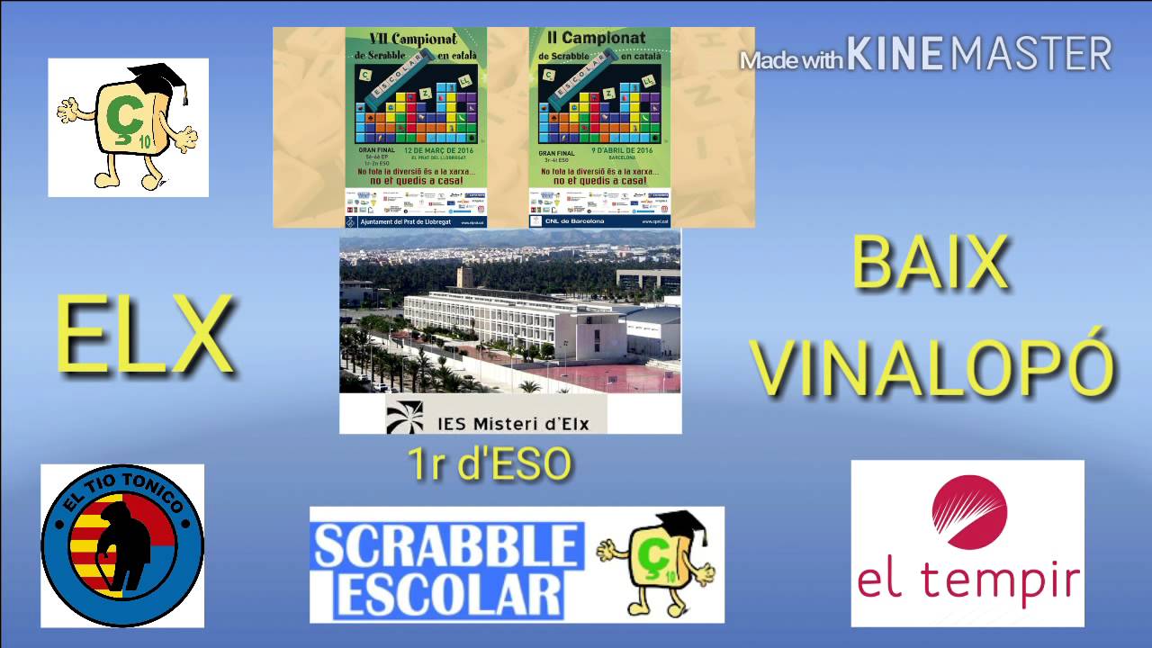 Scrabble a ELX, IES Misteri d'Elx- 1r d'ESO de Scrabbleescolar