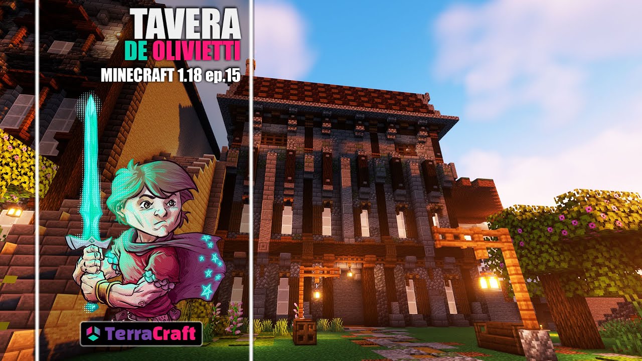 La taverna de l'Olivietti - Minecraft 1.18 - Terracraft SMP T2 - ep.15 de ObsidianaMinecraft
