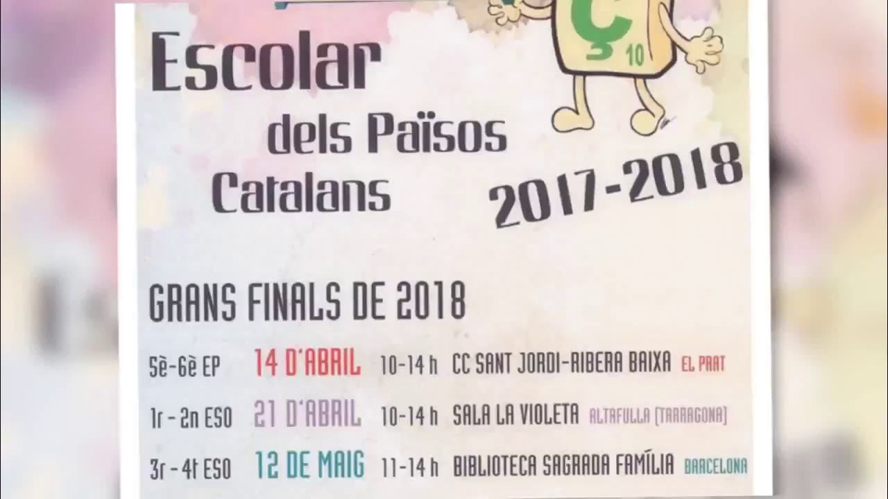 El Prat Gran Final 5è-6è de Primària del IX Campionat de Scrabble Escolar dels Països Catalans 2018 de Scrabbleescolar