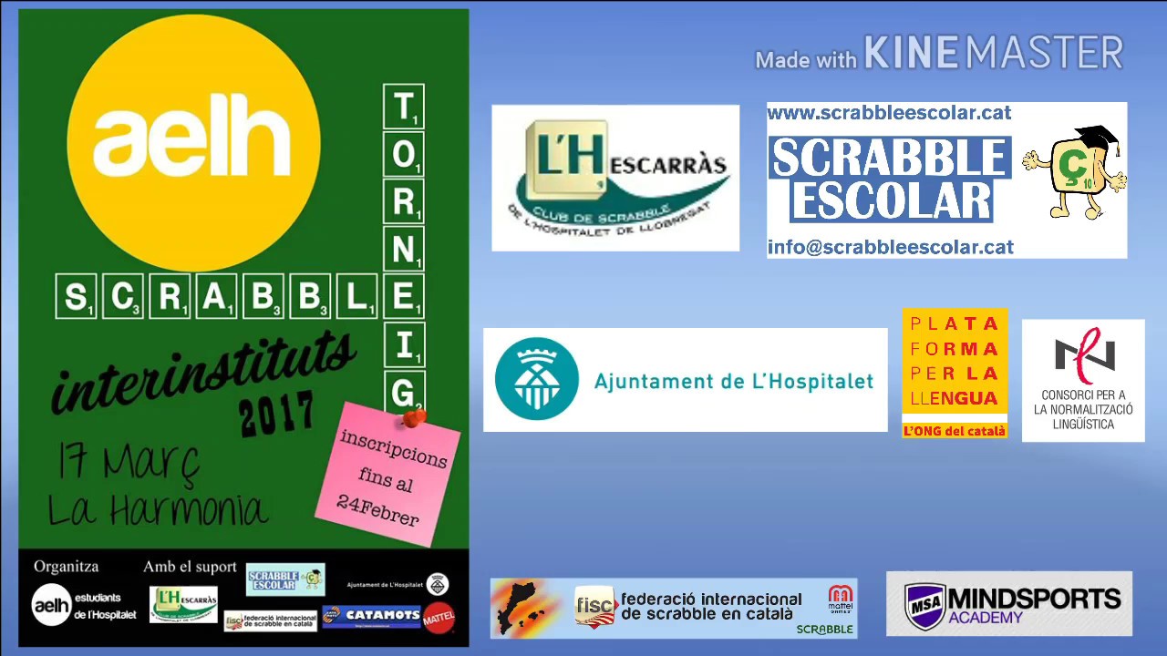 L'Hospitalet, Final Prèvia, 4t Torneig Interinstituts , 2017 de Scrabbleescolar