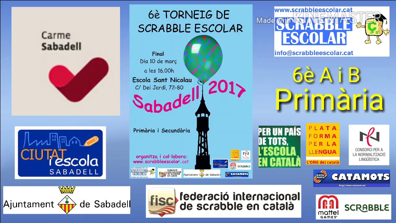Sabadell, Escola Carme, 6è A i B 2016-2017 de Scrabbleescolar