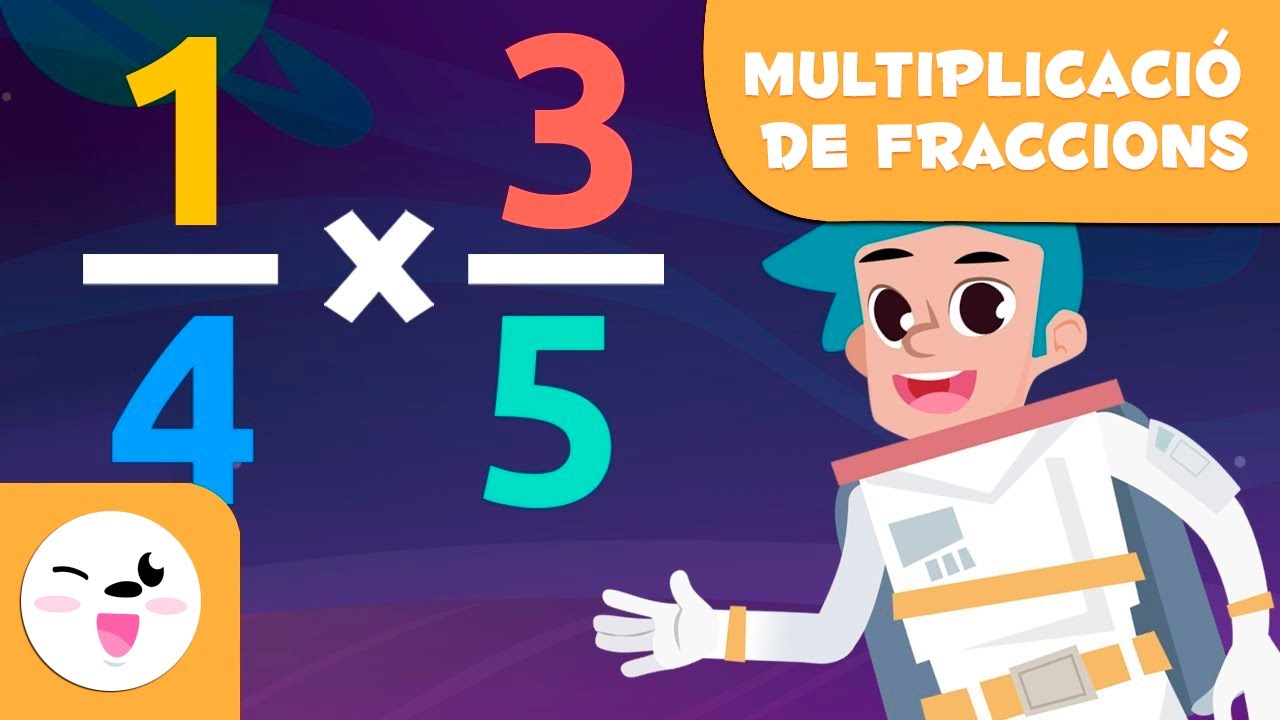 Multiplicació de fraccions a l'espai - Matemàtiques per a nens en català de Smile and Learn - Català